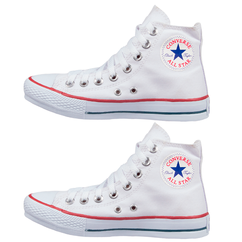 Combo 2 pares All Star cano alto Branco+Branco