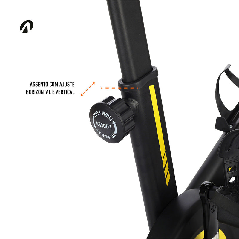 Bike Spinning 4.0 E32 Acte Sports Cor Preto/Amarelo