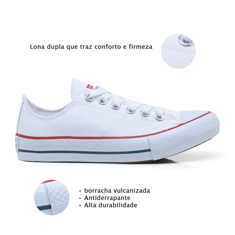 Combo 2 pares All Star Convencional Branco+Branco