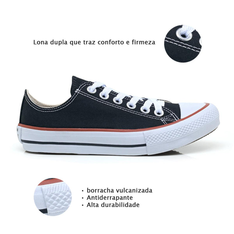 Combo 2 pares All Star Convencional Preto+Branco