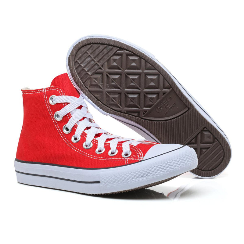 Combo 2 pares All Star cano alto Preto+Vermelho