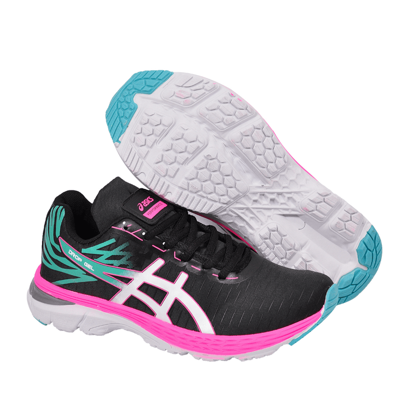 TÊNIS ASICS GEL FEMININO PRETO/ROSA