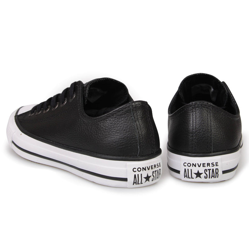 TÊNIS CONVERSE ALL STAR CHUCK TAYLOR COURO PRETO