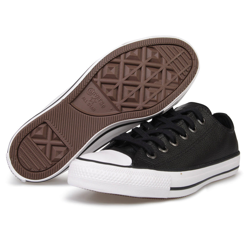 TÊNIS CONVERSE ALL STAR CHUCK TAYLOR COURO PRETO