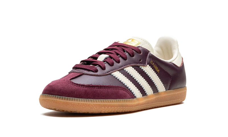 Adidas Samba OG 'Maroon Gold Metallic' Vinho/Cherry