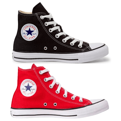 Combo 2 pares All Star cano alto Preto+Vermelho