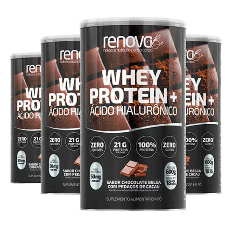 Whey Protein com Ácido Hialurônico mais completo do Brasil em 4 sabores