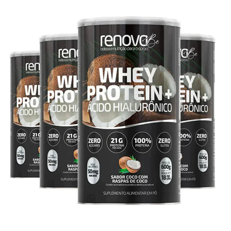 Whey Protein com Ácido Hialurônico mais completo do Brasil em 4 sabores